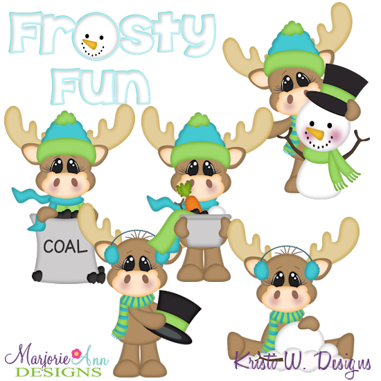 Frosty Fun SVG Cutting Files Includes Clipart - Click Image to Close